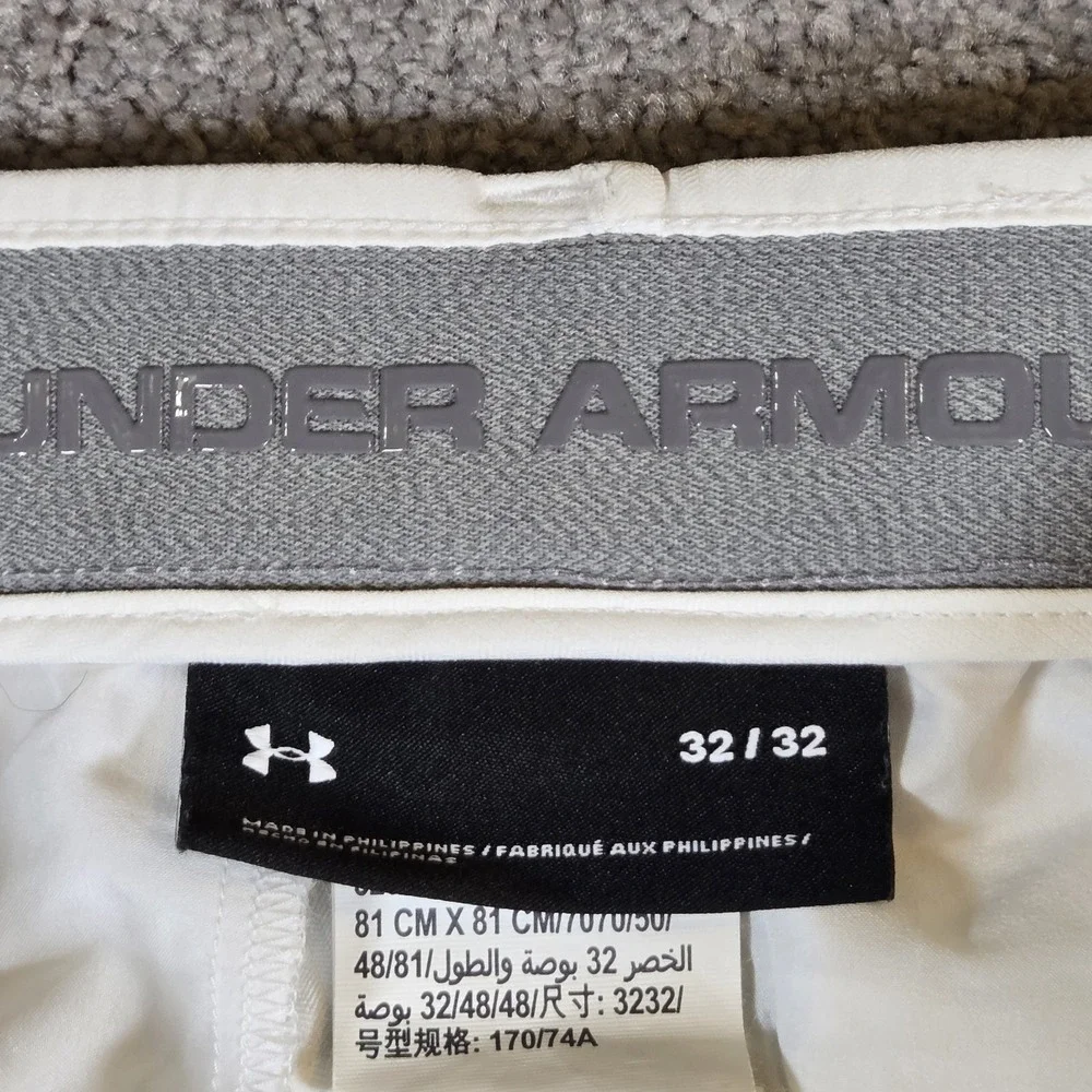 Under Armour Pants Mens Golf Pant 32x32 White Golf Performance Nylon Stretch
